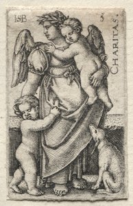 Tanrı Bilgisi ve Yedi Ana Erdem: Hayırseverlik - Charitas. by Hans Sebald Beham