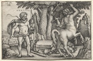 Herkül ve Nessus by Hans Sebald Beham