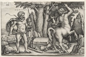 Herkül ve Nessus by Hans Sebald Beham