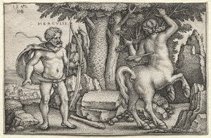 Herkül ve Nessus, 1542. by Hans Sebald Beham