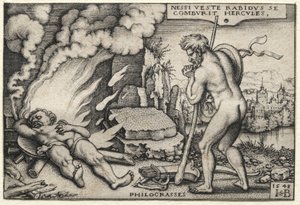 Herkül Ateşinin Üzerinde, 1548. by Hans Sebald Beham
