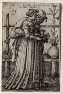 Bir Aptal Gibi Maskeli Balo Yapan Ölüm Hanımı, 1541. by Hans Sebald Beham