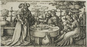 Müsrif Oğul Servetini Boşa Harcayan, Müsrif Oğul Tarihinden ikinci plaka by Hans Sebald Beham