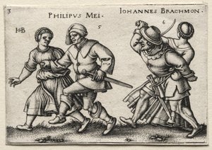 Köy Düğünü: Philipus Mei Johannes Brachmon, 1546. by Hans Sebald Beham