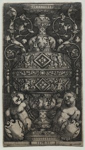 Çocuklarla Süslenmiş Vazo by Hans Sebald Beham