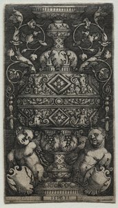Çocuklarla Süslenmiş Vazo, 1531. by Hans Sebald Beham