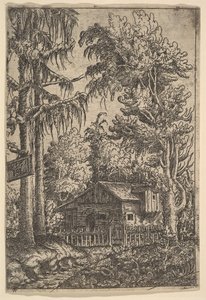 Ağaçlar Arasında Kulübe, 1551. by Hans Sebald Lautensack