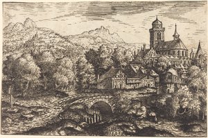 Köylü Dağlık Manzara, 1553. by Hans Sebald Lautensack