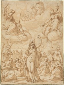 İlham Perilerinin Başı Minerva Alegorisi, 1575