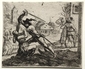 Askeri Konular: Bir Köyde Kadınları Takip Eden İki Asker. by Hans Ulrich Franck