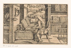 Çiçero, yaptığı çalışmada by Hans Weiditz (II) (attributed to)