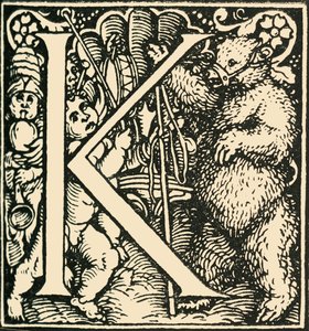 K - Bir Alfabe, Hans Weiditz, c1520-1521, 1908. by Hans Weiditz