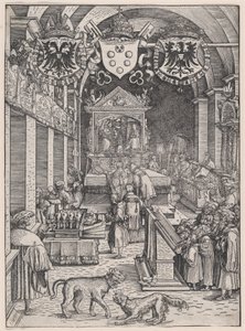 Maximilian I İşitme Kütlesi, yakl. 1515. by Hans Weiditz