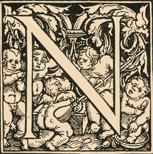 N - Bir Alfabe, Hans Weiditz, c1520-1521, 1908.