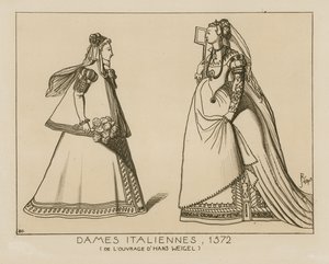 İtalyan kadınlar, 1572 by Hans Weigel