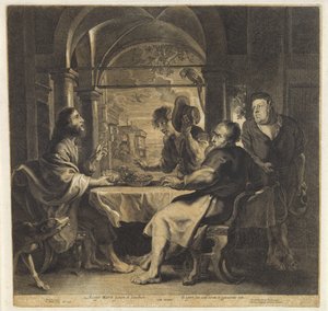 Emmaus'ta yemek by Hans Witdoeck