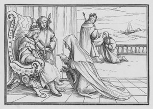 Joabs Artifice, Eve Getirecek Absalom, 2 Samuel XIV, 4 by Hans after Holbein the Younger