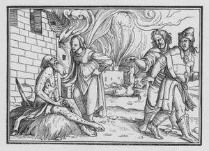 Eyüp Karısını Azarladı, II. İş, 9 by Hans after Holbein the Younger