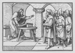 Musa, Tanrıların Geçmişteki İşlerinden İtaat Etmesini Öğretiyor, Tesniye IV, 1 by Hans after Holbein the Younger