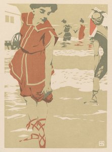 Yıkananlar, 1900 civarı (renkli gravür) by Hans von Newmann