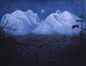 Dağlarda kış geceleri by Harald Oscar Sohlberg