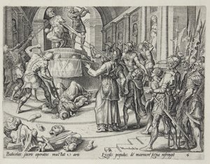 Baal evinin yıkılması by Harmen Jansz. Muller