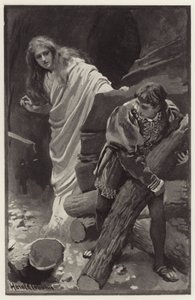 Yazık! o kadar çok çalışma dedi by Harold Copping