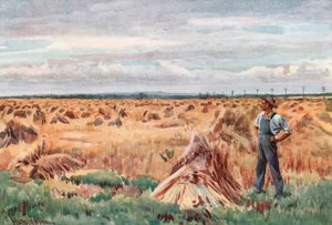 Along the Wheet Fields of Manitoba by Harold Copping