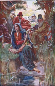 Babil nehirleri kıyısında, Taç Dizisini Öğreten Resimlerden bir örnek, 1920 by Harold Copping