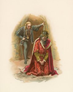 Hamlet ve kral by Harold Copping