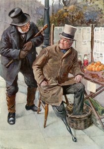 Bay Boffin ve Silas Wegg (renkli taş) by Harold Copping