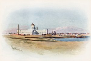 Regina, Saskatchewan, Yeni Parlamento Binası yapım aşamasında by Harold Copping