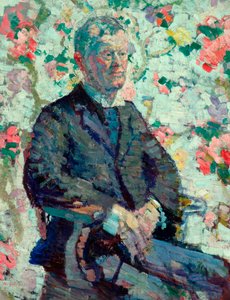 Bir Adamın Portresi, c.1912-14 (tuval üzerine yağlı boya) by Harold Gilman