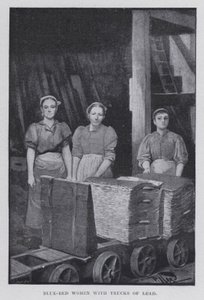 Kurşun kamyonlu mavi yataklı kadınlar (s/b fotoğraf) by Harold Hume Piffard