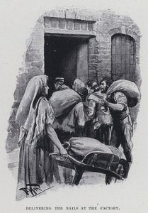Çivilerin fabrikada teslim edilmesi (s/b fotoğraf) by Harold Hume Piffard