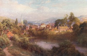 Godalming, Eski Kentten Bir Parça (renkli taş baskı) by Harold Sutton Palmer