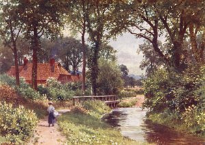 The Bourne, Chobham (renkli lito) by Harold Sutton Palmer