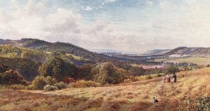 Dorking Vadisi (renkli taş baskı) by Harold Sutton Palmer