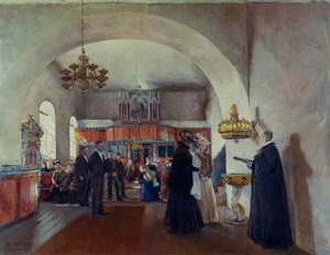 Stange kilisesinde vaftiz