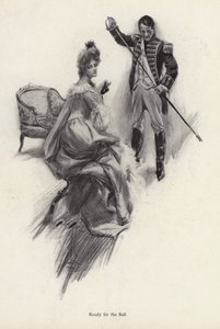Erkek ve kadın bir top için hazırlanıyor (lito) by Harrison Fisher