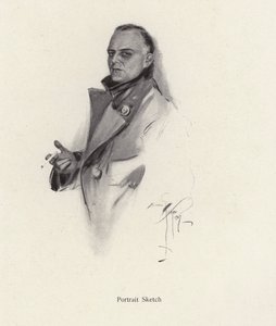 Sigara içen bir adamın portresi (lito) by Harrison Fisher