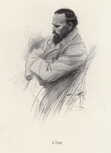 Oturan bir adamın portresi (lito) by Harrison Fisher