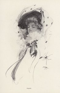 Augusta (lito) adında bir kadının portresi by Harrison Fisher