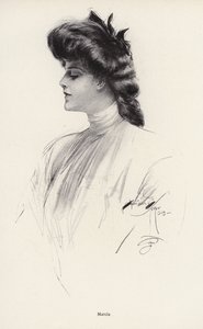 Marcia (lito) adlı bir kadının portresi by Harrison Fisher