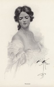 Rosamond (lito) adlı bir kadının portresi by Harrison Fisher