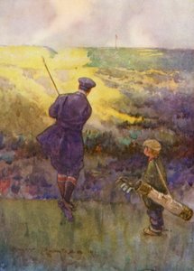 Golf Sahaları: Deal, "Sandy Parlour" oynuyor (renkli taş baskı)