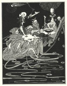 Edgar Allan Poe: Kral Haşere (taş baskı) by Harry Clarke