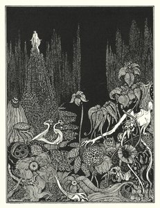 Edgar Allan Poe: Sessizlik (taş baskı) by Harry Clarke