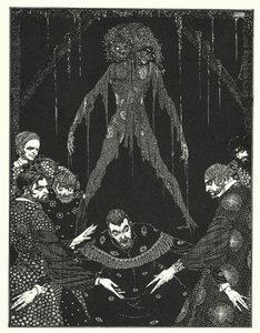 Edgar Allan Poe: Kara Kedi (taş baskı) by Harry Clarke