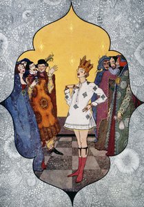 İmparatorun yeni kıyafetleri, Hans Christian Andersen (1805-1875) tarafından peri masalı, Harry Clarke (1890-1931) tarafından çizim by Harry Clarke